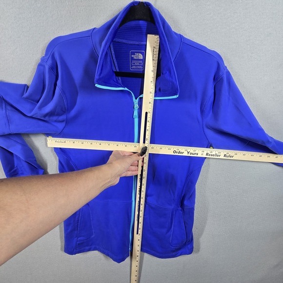 North Face Jacket Womens XL Blue Full Zip VaporWick Lightweight Running Athletic - Picture 6 of 7
